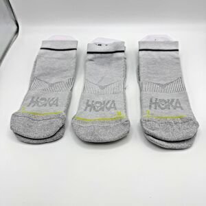 3 Pack HOKA Unisex Performance Running Socks - No Show Ankle Gray